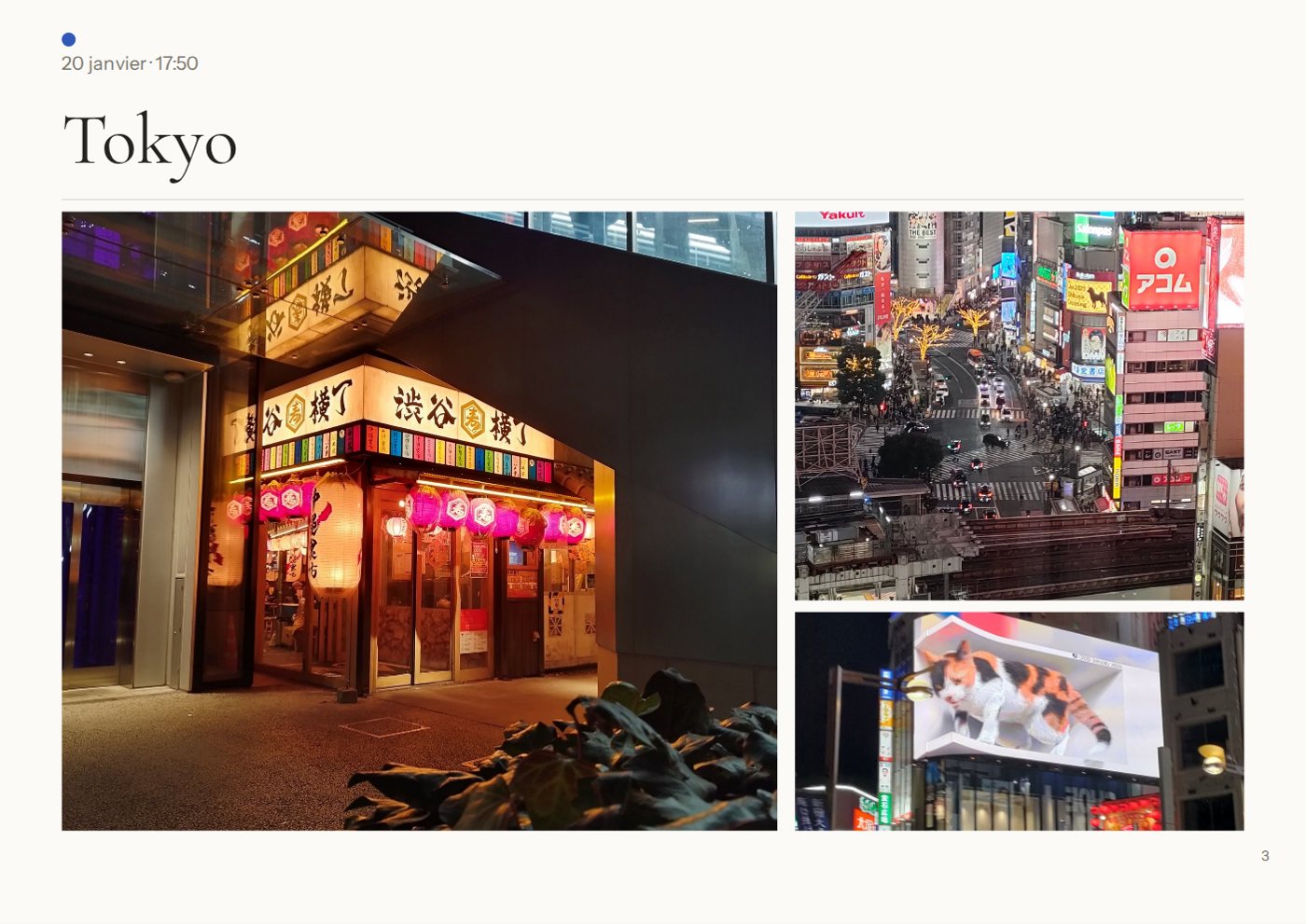 L'ouverture du chapitre Tokyo : Shibuya et Shinjuku la nuit